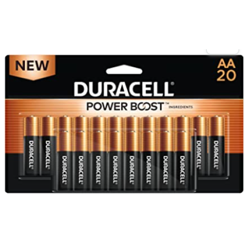 Duracell Coppertop AA Batteries with Power Boost Ingredients, 20 Count Pack Double A Battery with Long-lasting Power, Alkaline AA Battery for Household and Office Devices