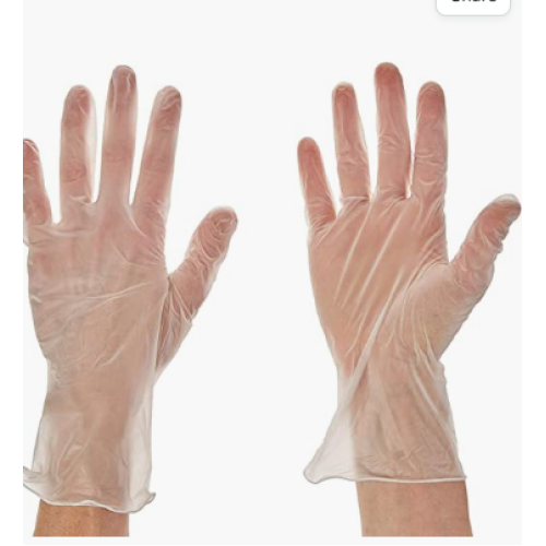 Disposable Vinyl Gloves Powdered Smooth Touch Large Size (100 gloves)