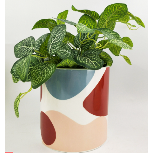 Elena Abstract Planter Pink & Blue