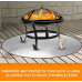 DocSafe 24" Diameter Round Fireproof Mat Fire Pit Mat,Fire Pit Pad for Patio, Deck, Grass, Lawn, Heat Shield, Fire Resistant Pad for Outdoor