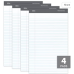 Office Depot Professional Legal Pad, 8 1/2in. x 14in., White, Legal Ruled, 50 Sheets, 4 Pads