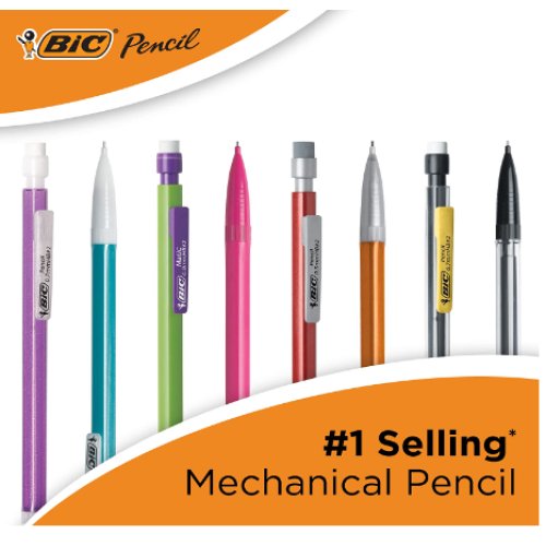 BIC Xtra-Smooth Mechanical Pencils With Erasers, Medium Point (0.7mm), 10 + 2 Bonus Set of 2