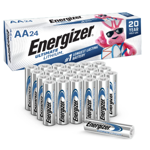 Energizer AA Batteries, Ultimate Lithium Double A Battery, 24 Count