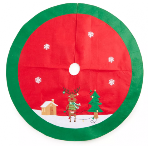 48" Reindeer & Snowflake Felt Tree Skirt