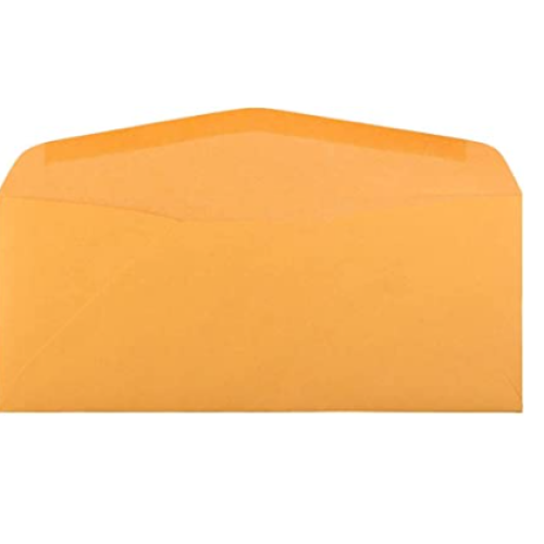 JAM PAPER #12 Manila Envelopes - 4 3/4 x 11 - Brown Kraft Manila - 50/Pack