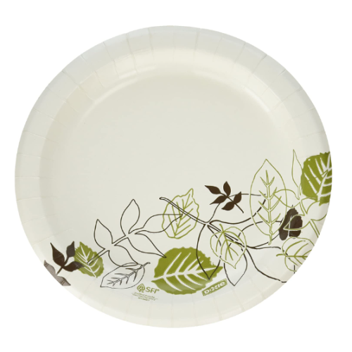 Dixie Table Ware Plates, Heavy Weight, 8-1/2, 125/PK, Pathways/White