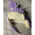 Cat & Jack Purple Unicorn Hat+Mitten Set 0-6M