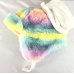 Cat & Jack Toddler Girls Trapper Hat & Mittens Set Fleece Striped Rainbow 12-24M