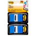 Post-it Flags, 50/Dispenser, 2 Dispensers/Pack, 1 in Wide, Bright Blue 