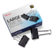 Binder Clips, Large, 2", Black, Box of 12