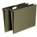 Hanging File Folders 5-Tab Letter Size Standard Green 25 ct