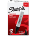 Sharpie 38201 Permanent Markers, Chisel Tip, Black, 12 Count