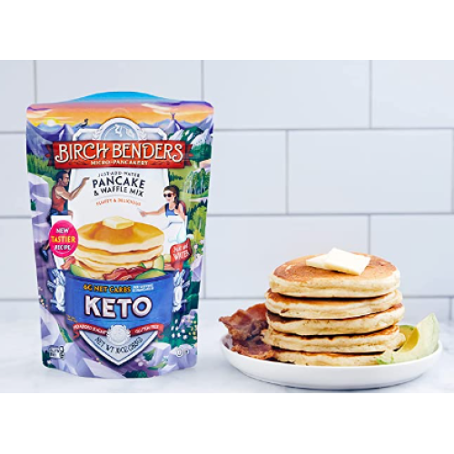 Keto Pancake & Waffle Mix by Birch Benders, Low-Carb, High Protein, Grain-free, Gluten-free, Low Glycemic, Keto-Friendly, Made with Almond, Coconut & Cassava Flour, Just Add Water