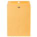 Mead Letter Size Mailing Envelopes, Clasp Closure, All-Purpose 24-lb Paper, 9" X 12", Brown Kraft Material, 100/Pack