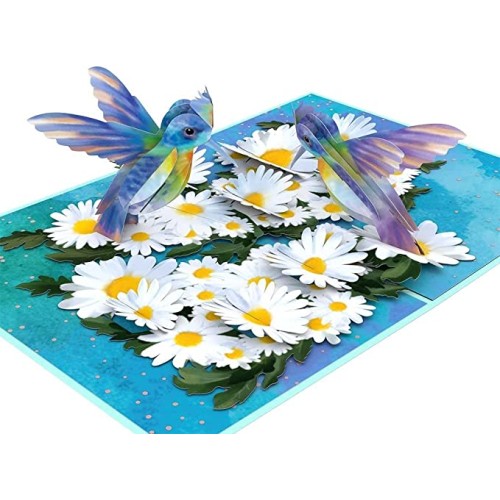 Lovepop Daisy Patch Hummingbirds Pop-Up Card, 5 X 7 Inch, Mother's Day, Cards for Mom, Thinking of You, Love Card