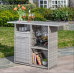 Crugers Indoor/Outdoor Home Bar with Steel Frame and Wicker