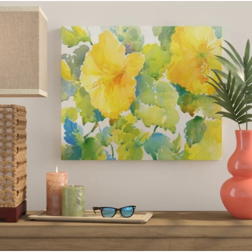 Citrus Hibiscus - Print 18" H x 27" W x 1.5" D Bay Island Home