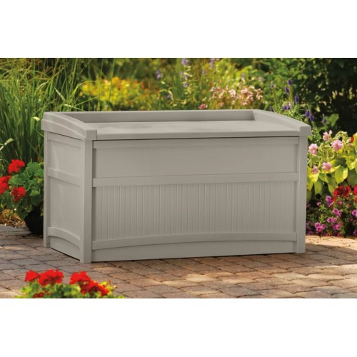 Outdoor 50 Gallons Gallon Water Resistant Resin Deck Box Suncast