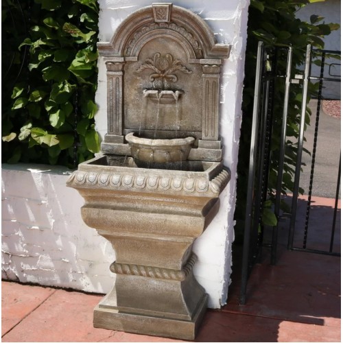 Resin Ornate Lavello Outdoor Water Fountain With Electric Submersible Pump