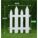 Woodyhome 1 ft. H X 1 ft. W Picket Plastic Fence Panel (Set of 12)