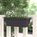 Izora Self Watering Railing Planter, Anthracite (Set of 5)