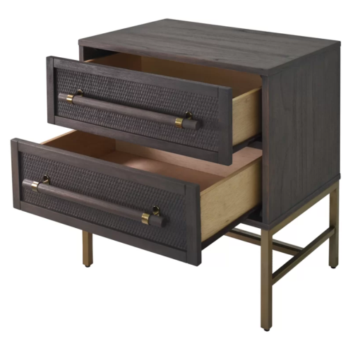 Sophia 25'' Tall 2 - Drawer Nightstand (Antique Black)