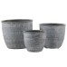 Weatherwax Tall Round 3-Piece Cement Pot Planter Set - Gracie Oaks