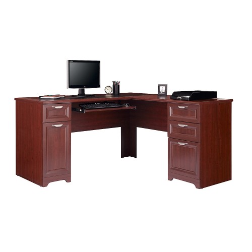 Realspace Magellan 59"W L-Shape Corner Desk, Classic Cherry