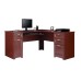 Realspace Magellan 59"W L-Shape Corner Desk, Classic Cherry