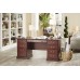 Sauder Heritage Hill 65"W Double-Pedestal Desk, Classic Cherry