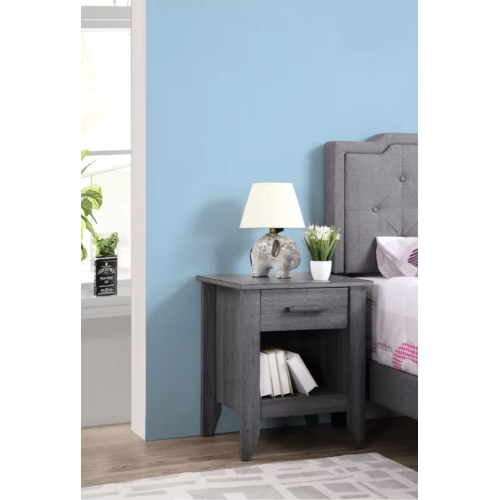 Gray Dungannon 24'' Tall 1 - Drawer Nightstand by Gracie Oaks