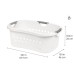 IRIS USA Comfort Carry Laundry Basket, 1 Pack, White