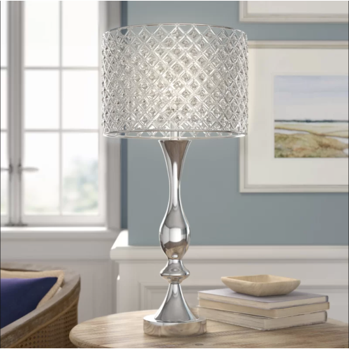 Polished Nickel Bromwich 27.5" Table Lamp by Lark Manor