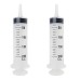  200 ml, 200 cc, Large Plastic Syringe for Scientific and Industrial Use, Sterile, Individually Packed. (Pack of 2)