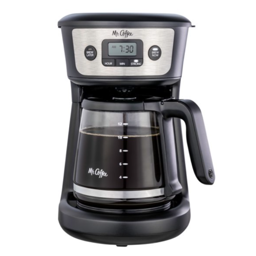 Mr. Coffee 12 Cup Programmable Coffee Maker with Strong Brew, Stainless