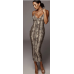 Snake Print Strappy Sexy Bodycon Dress (LARGE) 