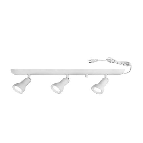 1.9 ft. 3-Light White Integrated LED Plug-in Track Lighting Kit Fixture