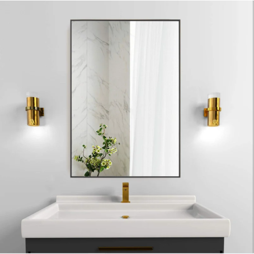 20" X 28" Rectangular Mirror With Metal Frame by Latitude Run