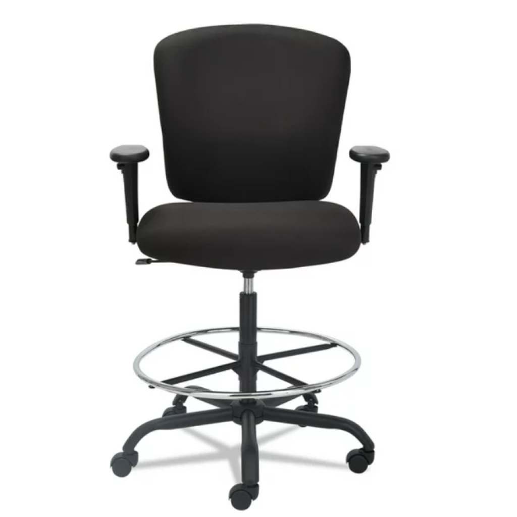 Alera Mota Series Big and Tall Stool Office Chair, Black