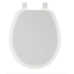 Mayfair Round Molded Wood Toilet Seat in White with Easy Clean & Change™ Hinge