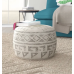 Maisy 28'' Wide Round Geometric Pouf Ottoman