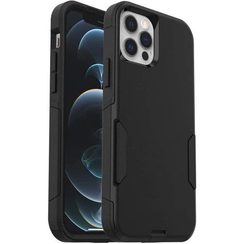 Commuter Case Compatible with iPhone 12 and iPhone 12 Pro,Commuter Phone Protective Case for iPhone 12 and iPhone 12 Pro,Cell Phone Basic Case for iPhone 12 and iPhone 12 Pro Commuter Case - Black