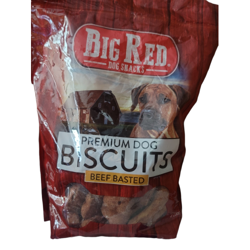 Big Red Dog Treats,BEED BASTED Biscuits, 4 lb Bag