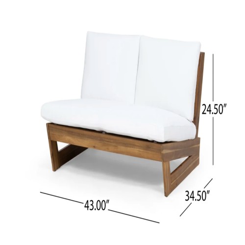 43'' Wide Outdoor Loveseat with Cushions