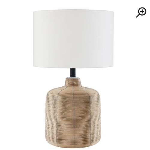 Mathew Table Lamp - Natural Rattan 