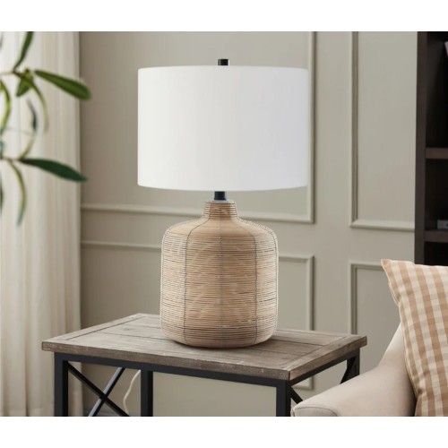 Mathew Table Lamp - Natural Rattan 