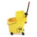 Rubbermaid Commercial Products, WaveBrake - Commercial Industrial Mop Bucket with Side-Press Wringer Combo on Wheels, 35 Quart, Yellow