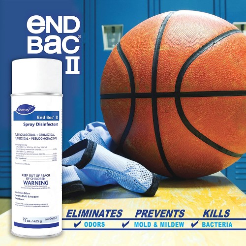 Diversey 04832 End Bac II Spray Disinfectant, Unscented, 15 oz Aerosol (Case of 12)