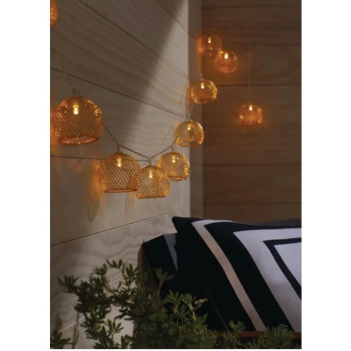 Hampton Bay Battery Operated LED String Lights (Gold Metal)