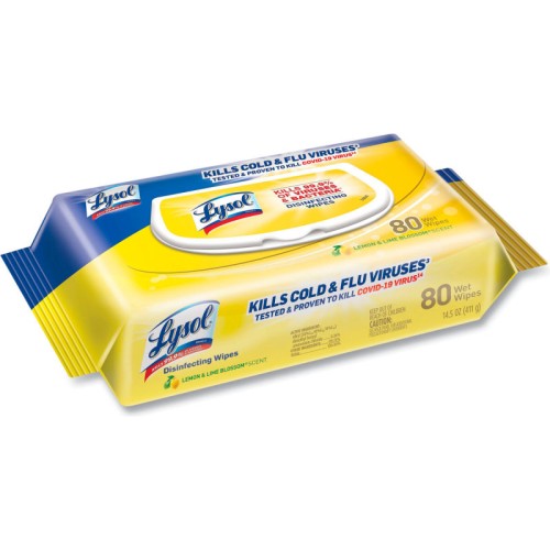 Lysol Disinfecting Wipes, Lemon & Lime Blossom, 80 CT 